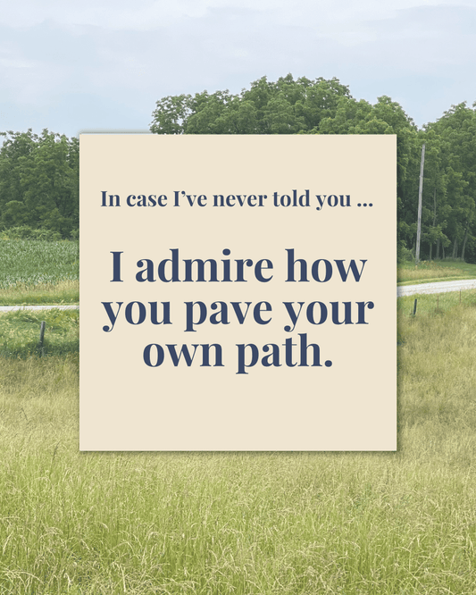Supportive digital greeting card with encouragement message and gravel road background, optimized for mobile texting