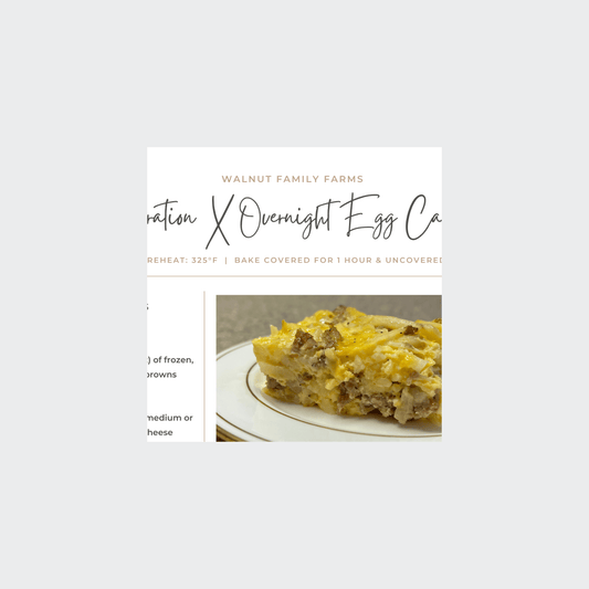 Image preview of Generation X Overnight Egg Casserole recipe from Walnut Family Farm