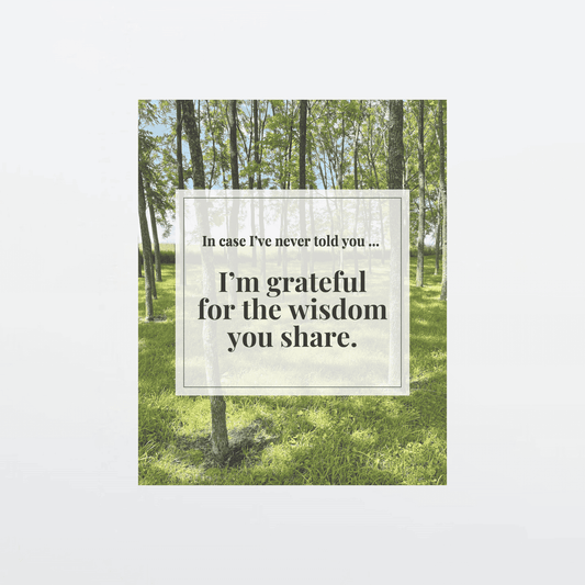 Supportive digital greeting card with encouragement message, walnut grove background, and gray border, optimized for mobile texting