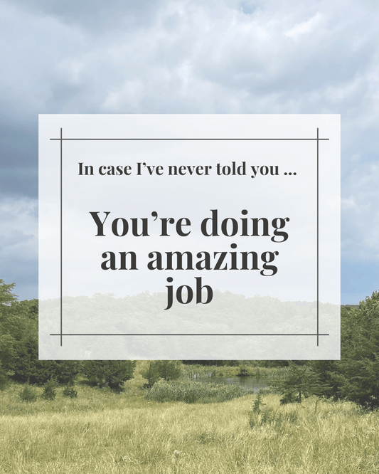 Supportive digital greeting card with encouragement message and rolling hills background, optimized for mobile texting